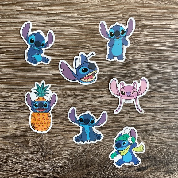 Disney Lilo & Stitch Vinyl Stickers, Set of 7 - Picture 1 of 1